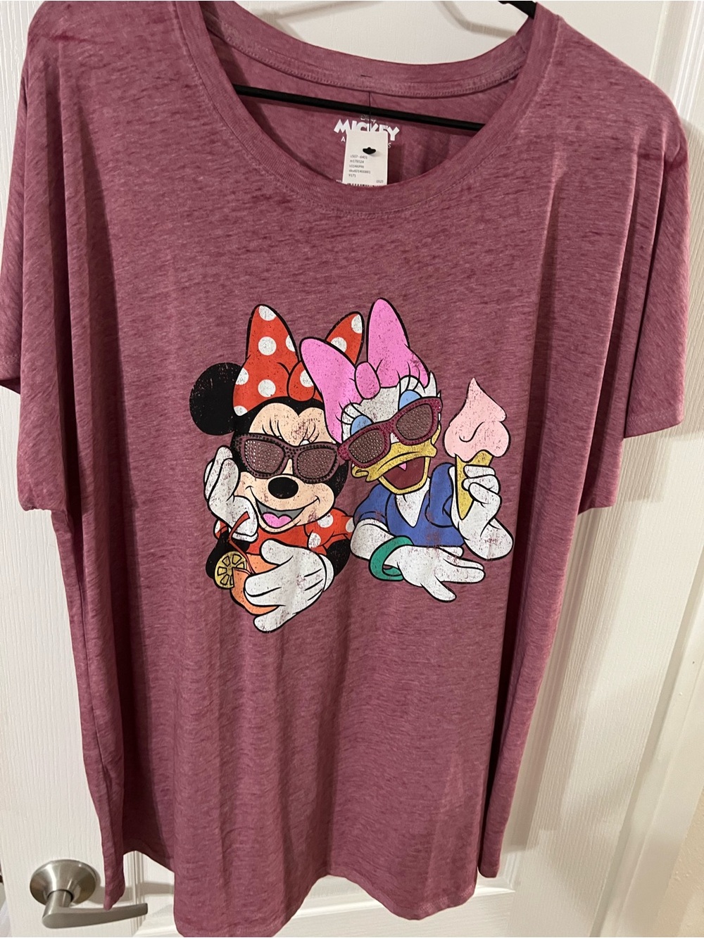 Lane Bryant Mauve Disney Minnie & Daisy Graphic Tee
